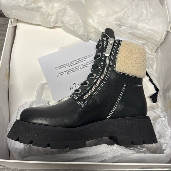3.1 Phillip Lim Kate shearling-trimmed ankle boots - Picture 2 of 6